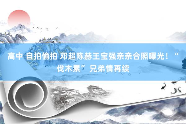 高中 自拍偷拍 邓超陈赫王宝强亲亲合照曝光！“伐木累” 兄弟情再续