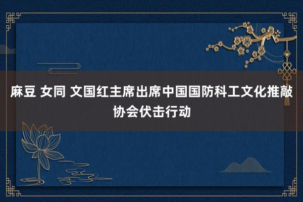 麻豆 女同 文国红主席出席中国国防科工文化推敲协会伏击行动