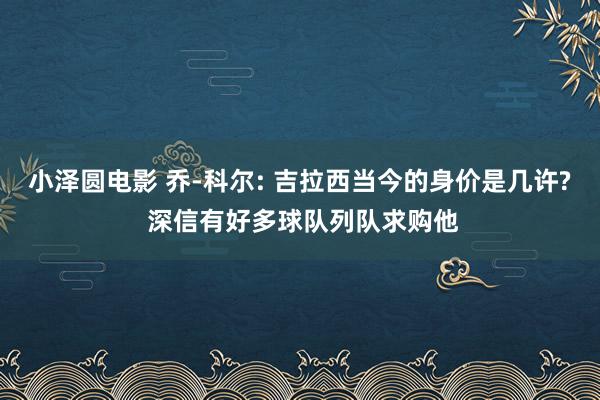 小泽圆电影 乔-科尔: 吉拉西当今的身价是几许? 深信有好多球队列队求购他