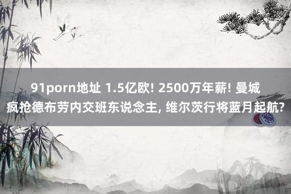 91porn地址 1.5亿欧! 2500万年薪! 曼城疯抢德布劳内交班东说念主, 维尔茨行将蓝月起航?