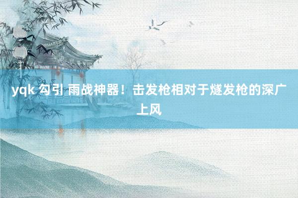 yqk 勾引 雨战神器！击发枪相对于燧发枪的深广上风