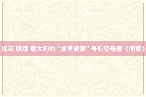 探花 眼镜 意大利的“加里波第”号航空母舰（图集）