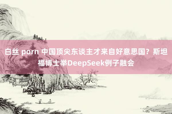 白丝 porn 中国顶尖东谈主才来自好意思国？斯坦福博士举DeepSeek例子融会